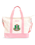 Alpha Kappa Alpha Canvas Crossbody Tote Bag