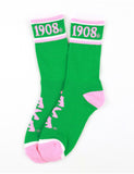 Alpha Kappa Alpha 1908 Crew Socks II