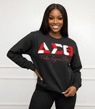 Delta Sigma Theta Chenille Color Block Crewneck Sweatshirt