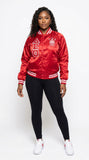 Delta Sigma Theta Satin Baseball Jacket