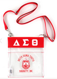 Delta Sigma Theta Clear Cross Body Stadium Bag