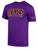 Omega Psi Phi Embroidered Luxury T-Shirt