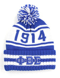 Phi Beta Sigma 1914 Knit 3D Greek Letter Beanie