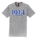 Founding Year Embroidered 1914 T-Shirt- Phi Beta Sigma