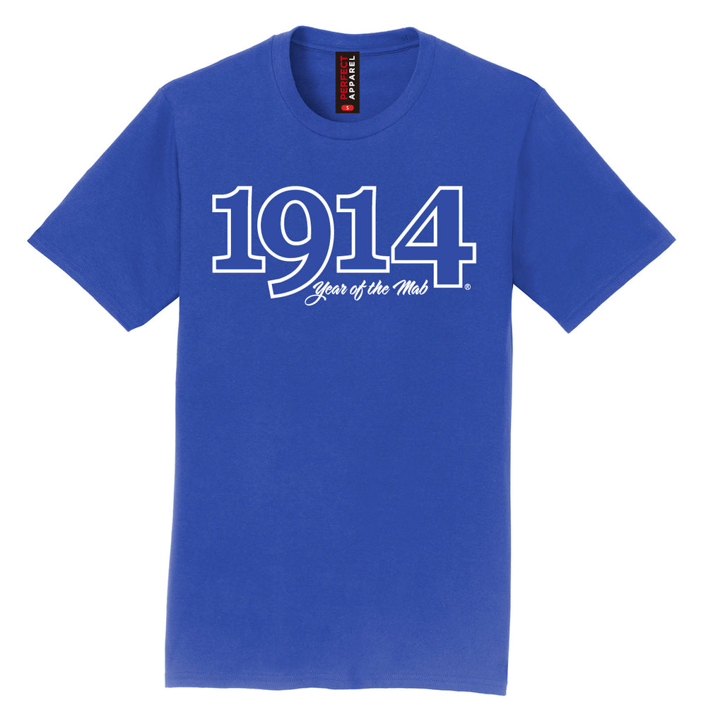Founding Year Embroidered 1914 T-Shirt- Phi Beta Sigma