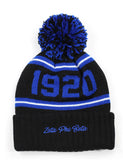 Zeta Phi Beta Knit Beanie - Black/Royal Blue