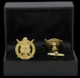 Omega Psi Phi Sandblast Shield Cufflinks