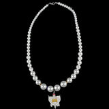 Sigma Gamma Rho Pearl Shield Necklace (Last Chance)