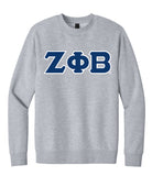 Zeta Phi Beta 3 Greek Letter Premium Crewneck Sweatshirt