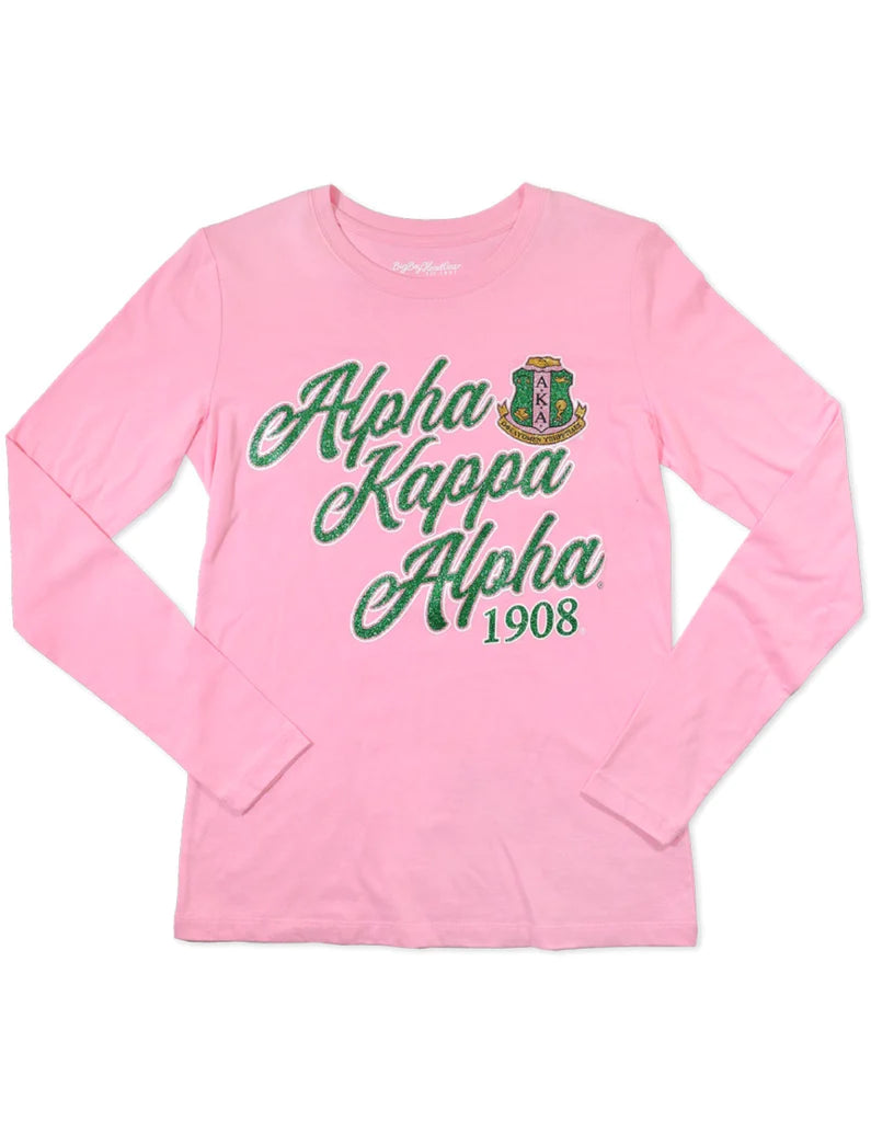 Alpha Kappa Alpha Glitter Long Sleeve Tees