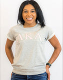 AKA Modern 3 Letter Terry Shirt - Alpha Kappa Alpha