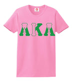 Alpha Kappa Alpha Color Block Greek Letter T-Shirt