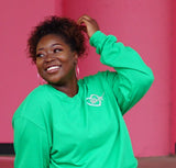 AKA Heartbeat Long Sleeved Embroidered T-Shirt - Alpha Kappa Alpha
