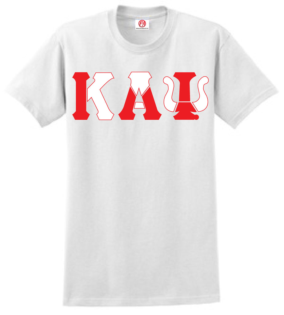 Kappa Alpha Psi Color Block Greek Lettered T-Shirt