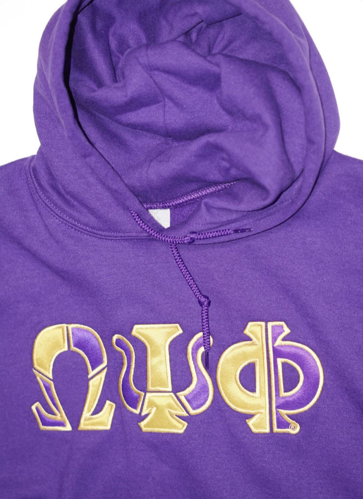 Omega Psi Phi Color Block Greek Lettered Hoodie