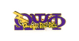 Omega Psi Phi Greek Letters w/ Script & Bolt Lapel Pin
