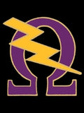Omega Psi Phi Omega Bolt Lapel Pin