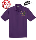 Omega Psi Phi Fraternity, Inc. performance Nike Dri-Fit Polo. The polo has the Omega Crest embroidered on the left upper chest with the Fraternity Name and Founding Year 1911 embroidered around the crest. On the nape of the neck is the Greek Omega letter. This is a premium, breathable polo that is a step above the typical cotton-based polo. Get one today.