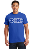 Phi Beta Sigma 3 Greek Letter Embroidered T-Shirt