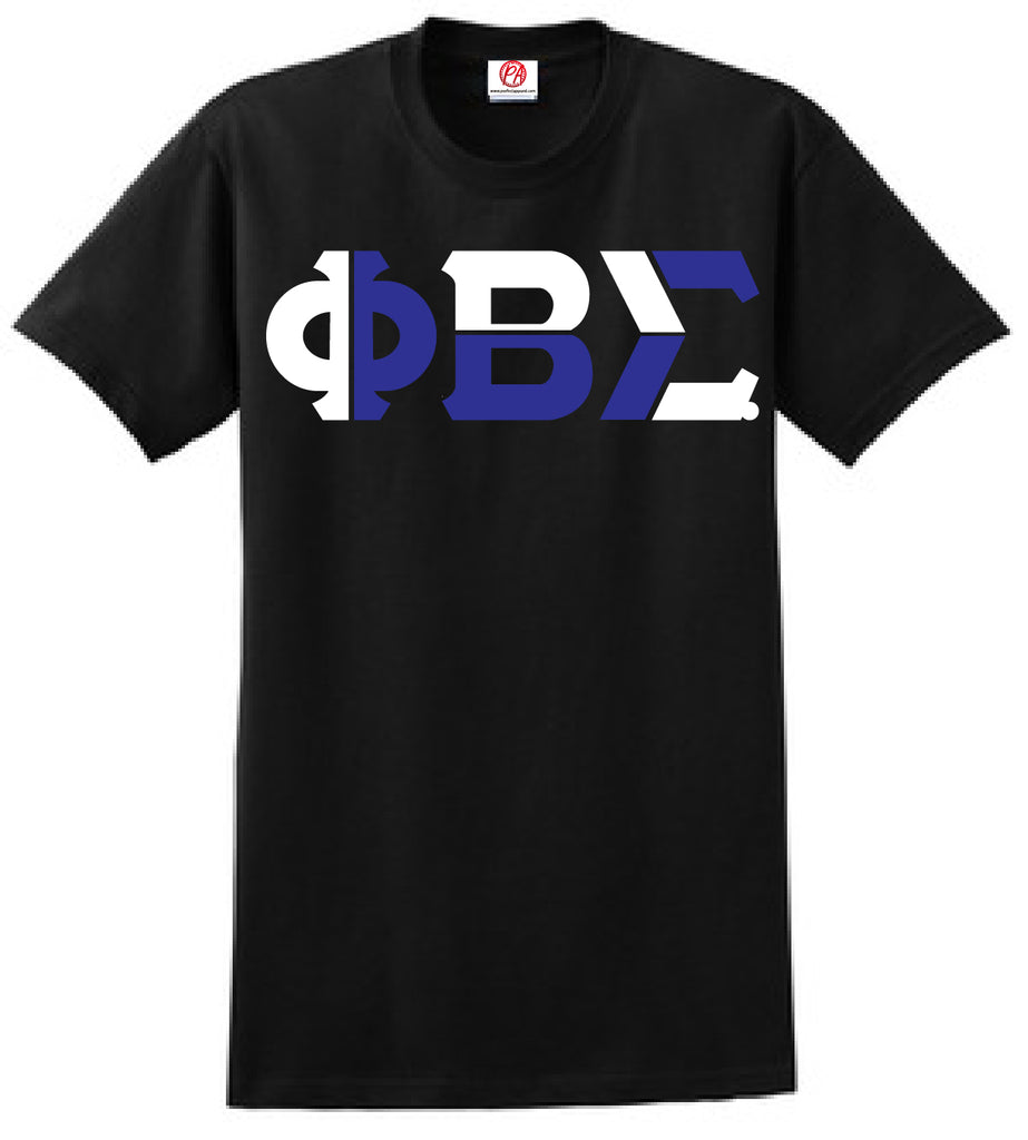 Phi Beta Sigma Color Block Greek Lettered T-Shirt