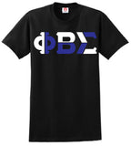 Phi Beta Sigma Color Block Greek Lettered T-Shirt