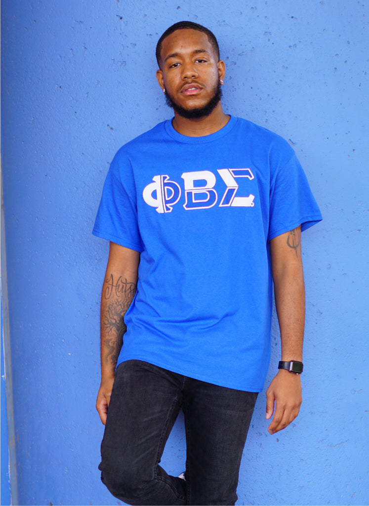 Phi Beta Sigma Color Block Greek Lettered T-Shirt