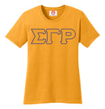 Sigma Gamma Rho 3 Greek Lettered Embroidered T-Shirt