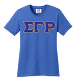 Sigma Gamma Rho 3 Greek Lettered Embroidered T-Shirt