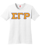 Sigma Gamma Rho 3 Greek Lettered Embroidered T-Shirt