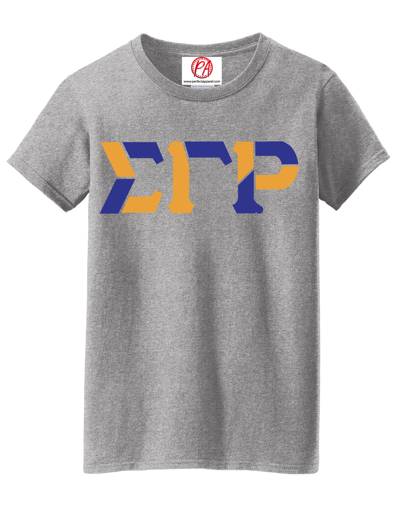 Sigma Gamma Rho Color Block Greek Lettered T-Shirt