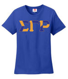 Sigma Gamma Rho Color Block Greek Lettered T-Shirt