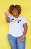 Sigma Gamma Rho Color Block Greek Lettered T-Shirt