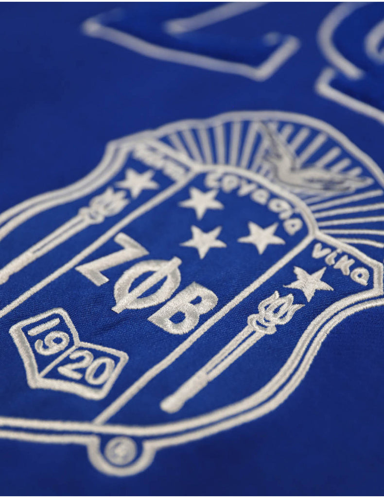 Zeta Chenille Shield Hoodie - Zeta Phi Beta