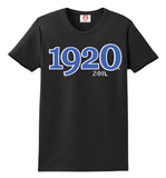 Zeta 1920 Founding Year Embroidered T-Shirt - Zeta Phi Beta