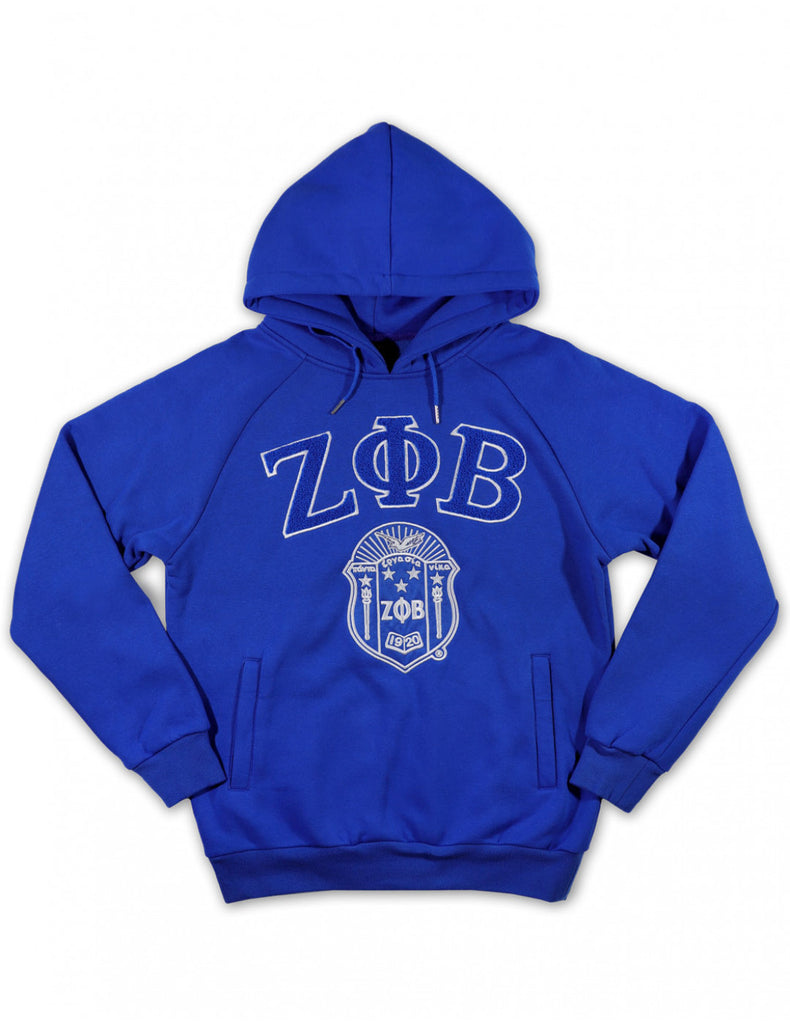 Zeta Chenille Shield Hoodie - Zeta Phi Beta