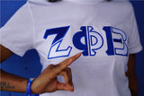 Zeta Phi Beta Color Block Greek Lettered T-Shirt