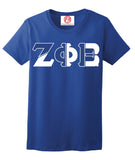 Zeta Phi Beta Color Block Greek Lettered T-Shirt