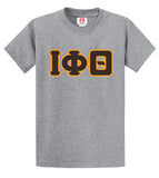 Iota 3 Greek Letter Embroidered T-Shirt - Iota Phi Theta