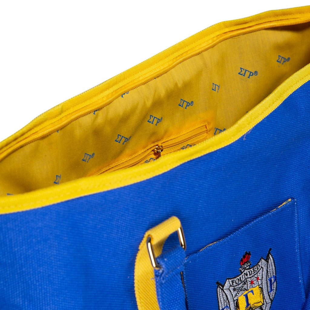 Sigma Gamma Rho Shield Canvas Tote Bag