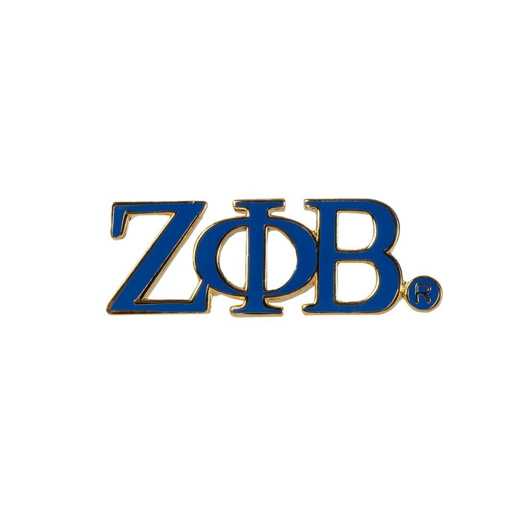 Zeta Phi Beta Color Greek Letter Lapel Pin